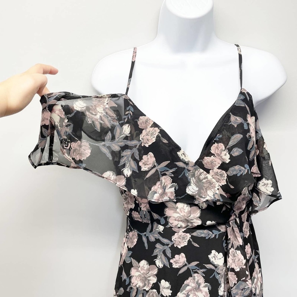 Caren Forbes Floral Ruffle Exposed Shoulder Maxi S - Picture 7 of 16